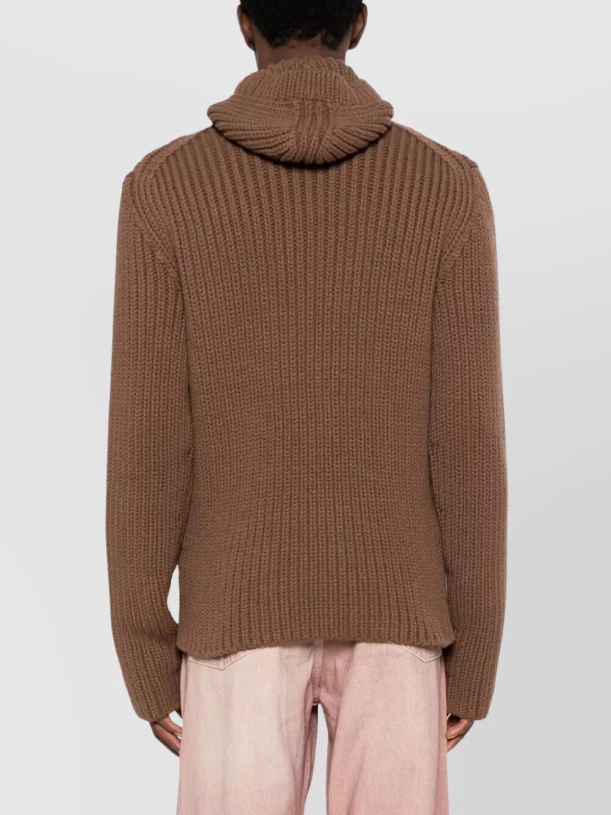 Lanvin Cozy Knit Turtleneck Hooded Sweater