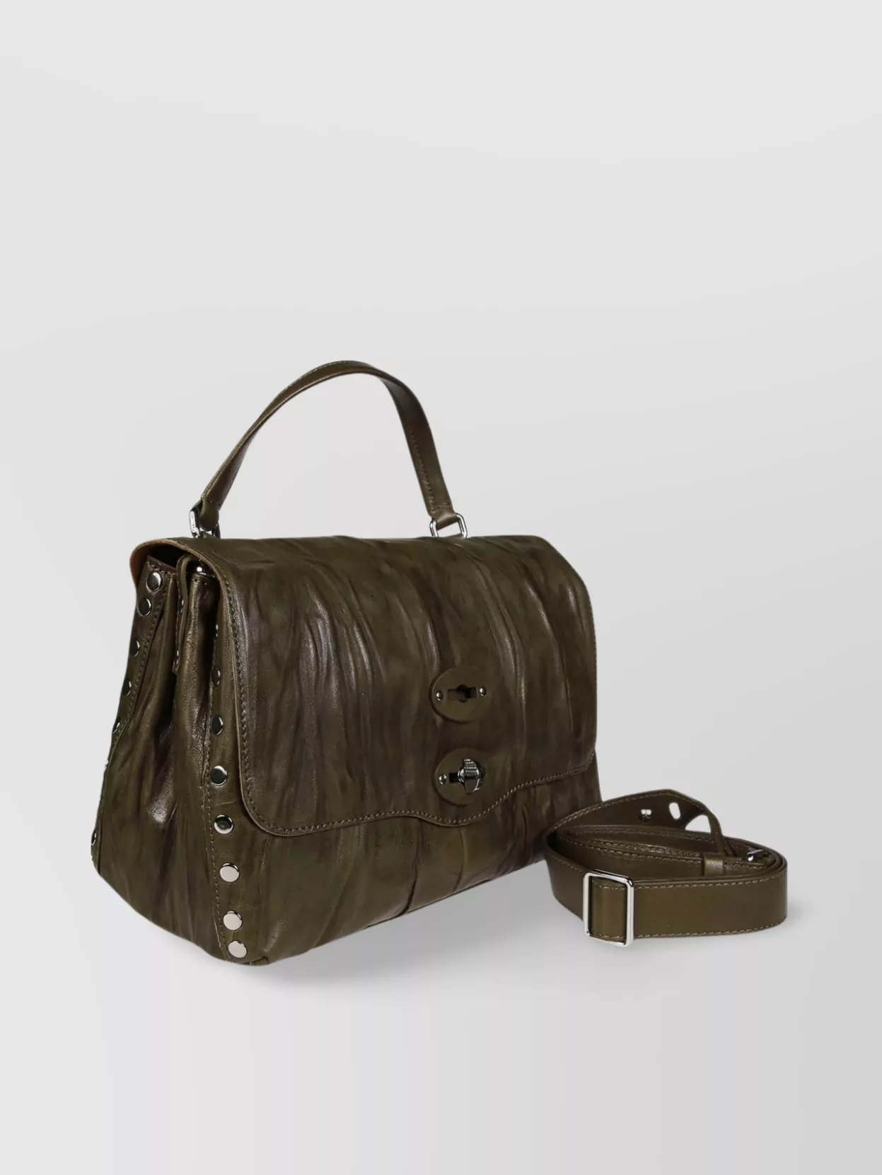 Zanellato Pleated Top Handle Shoulder Bag