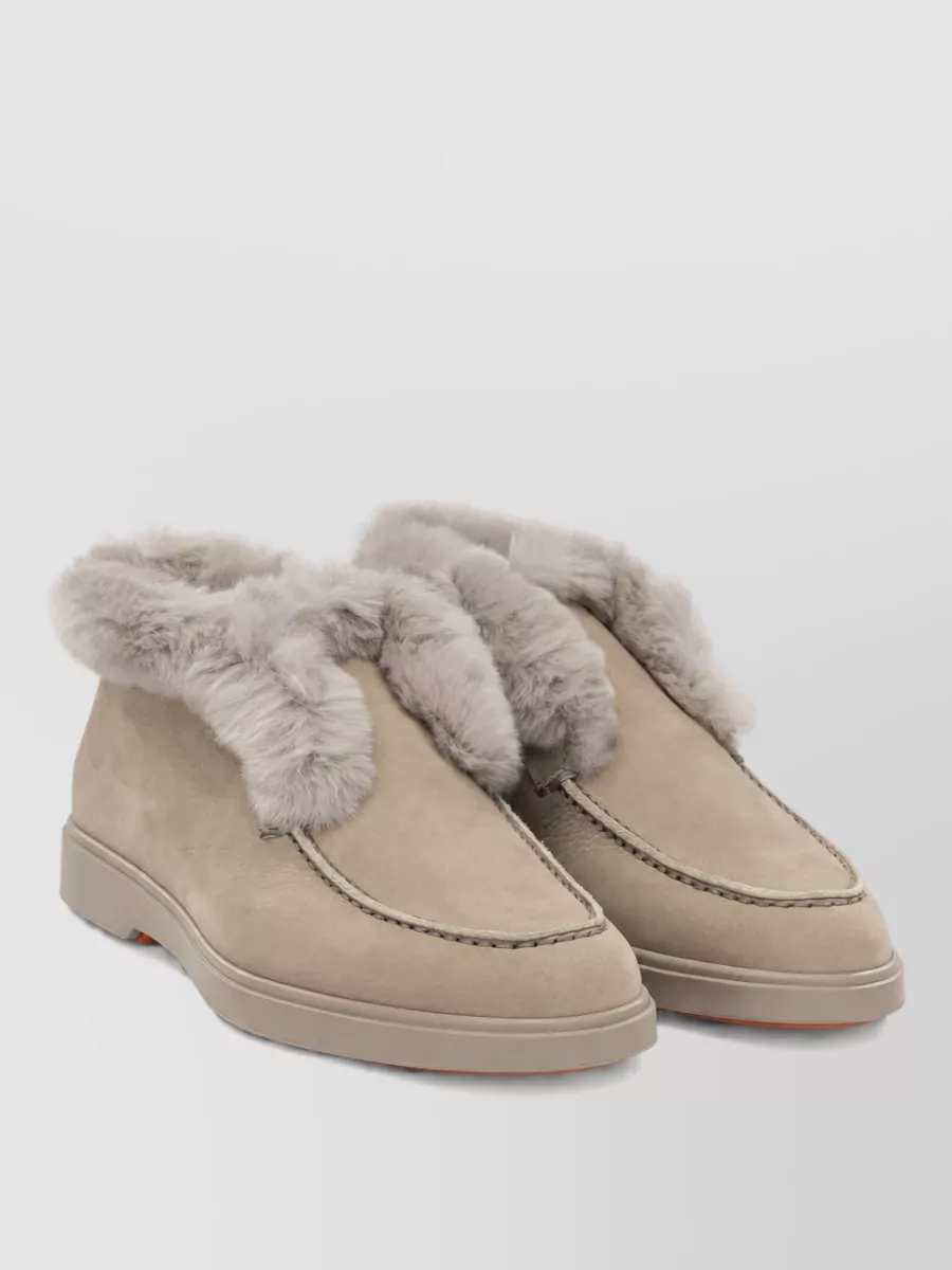 Santoni Suede leather fortune slippers