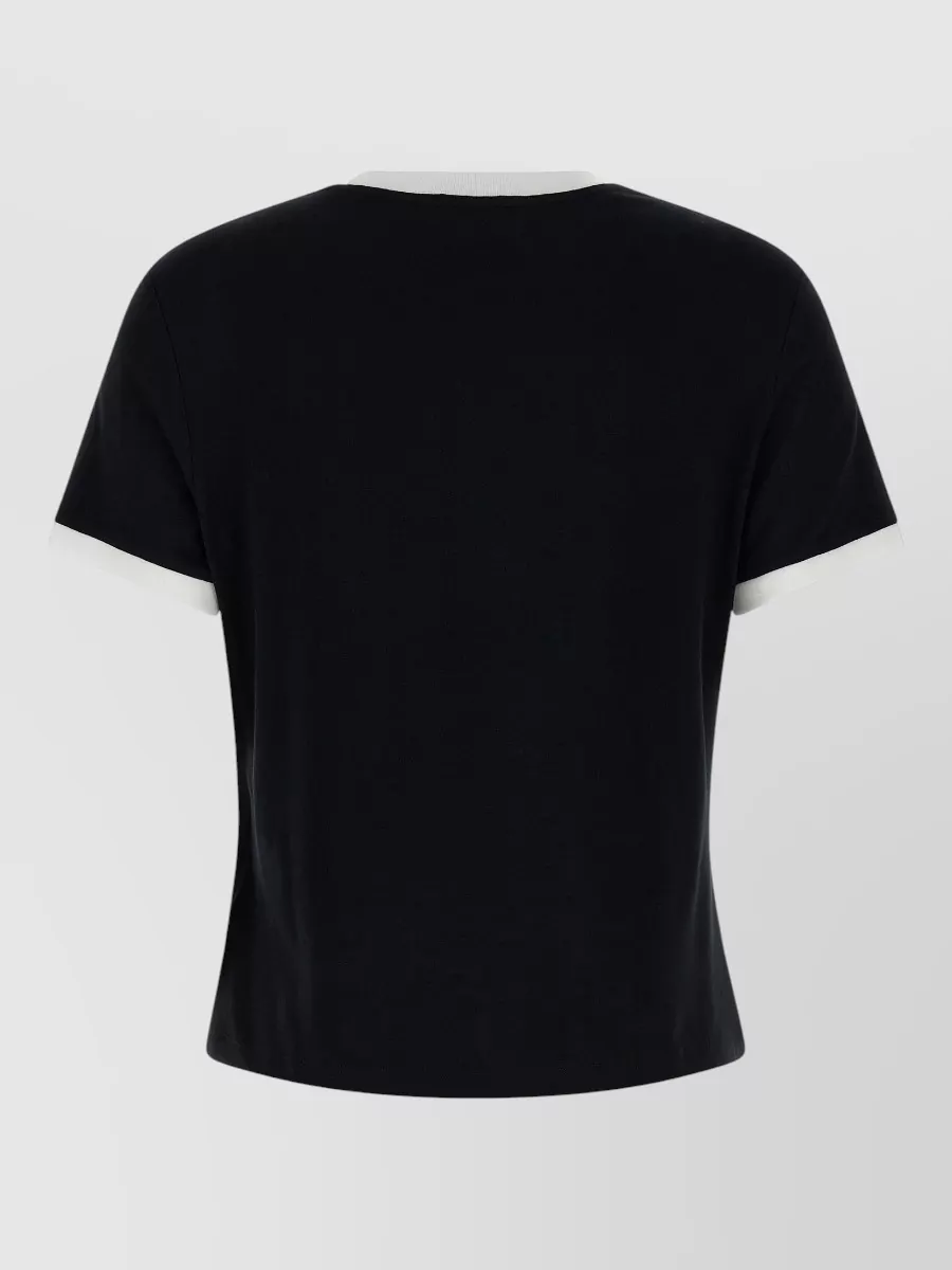 Versace Logo Detail Crew Neck Short Sleeve Top