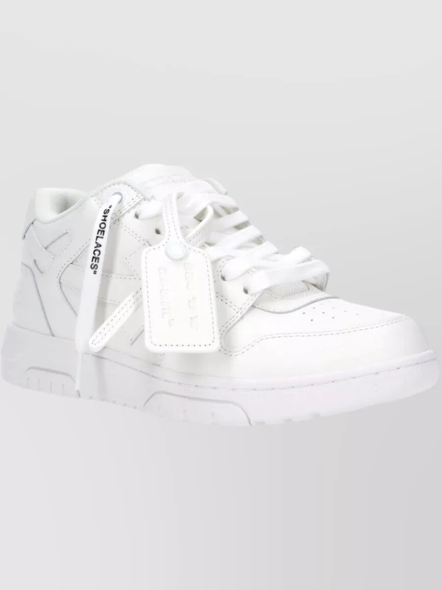 Off-White Leather Low-Top Sneakers