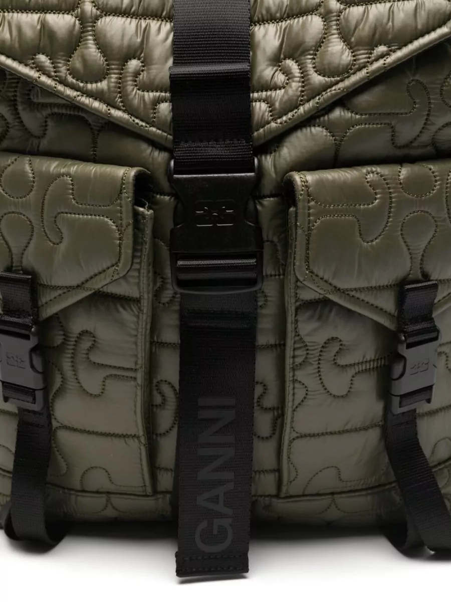 Ganni Recycled Polyamide Quilted Backpack