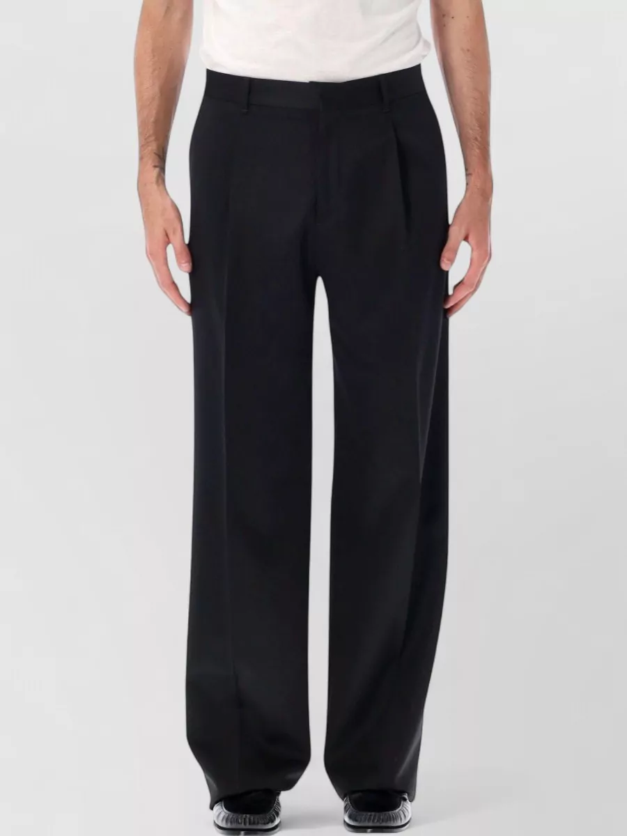 Lardini Virgin wool regular-fit pleated tailored trousers