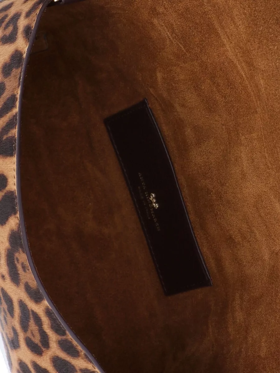 Anya Hindmarch Shoulder Bag Adjustable Strap Leopard Motif