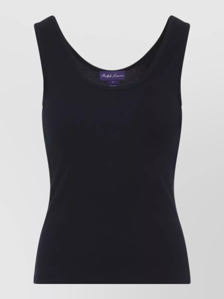 Ralph Lauren Collection Ellis Tank Scoop Neck Ribbed Top