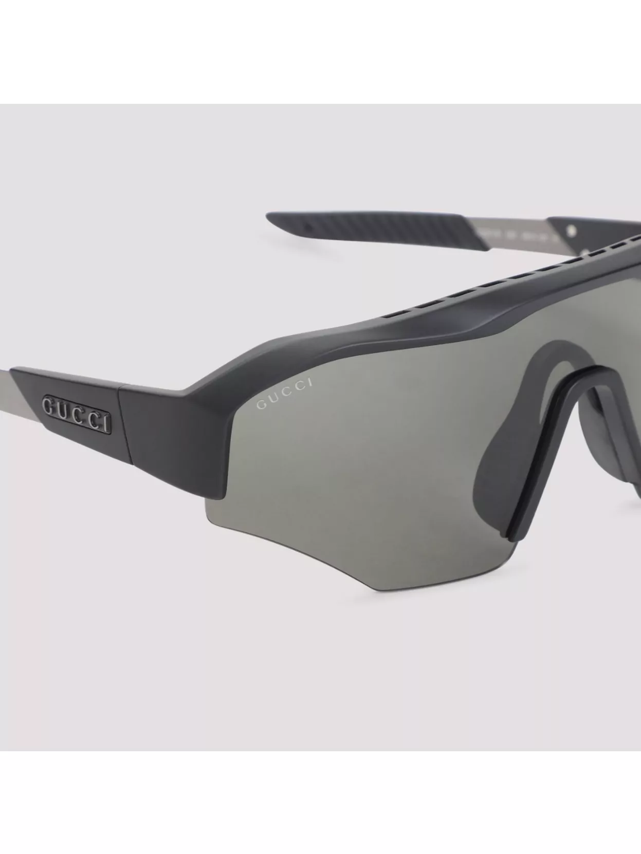 Gucci Acetate Sunglasses With Metallic Frame And Curved Temples