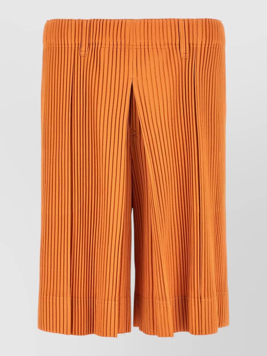 Homme Plisse Issey Miyake Pleated wide-leg bermuda shorts
