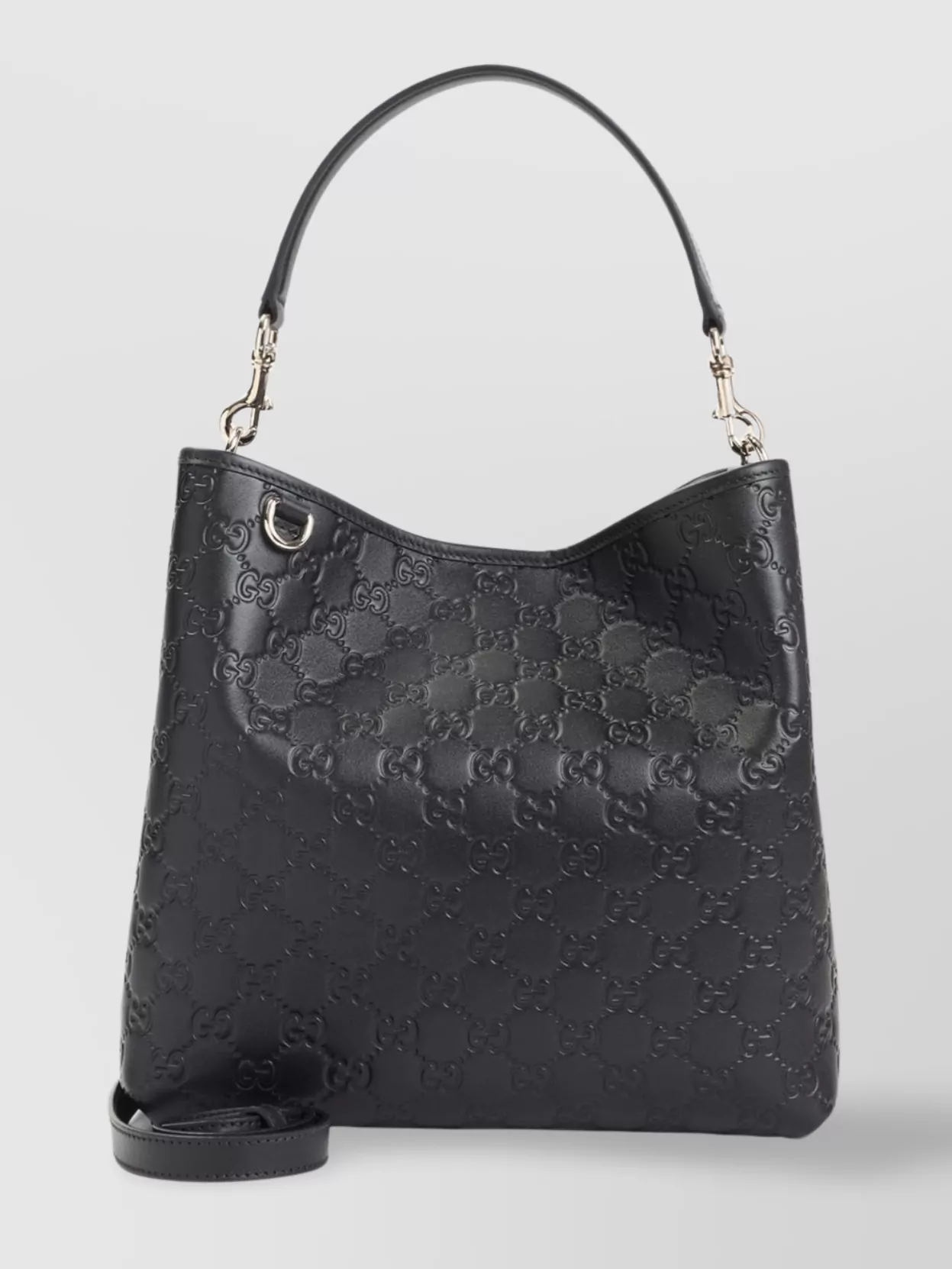 Gucci Leather Bag With Adjustable Handle And Strap