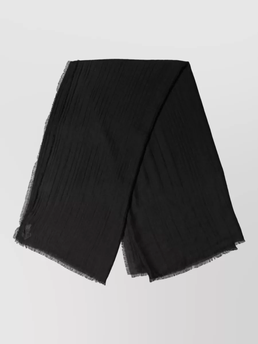 Dolce&Gabbana silk wool cashmere fringed scarf
