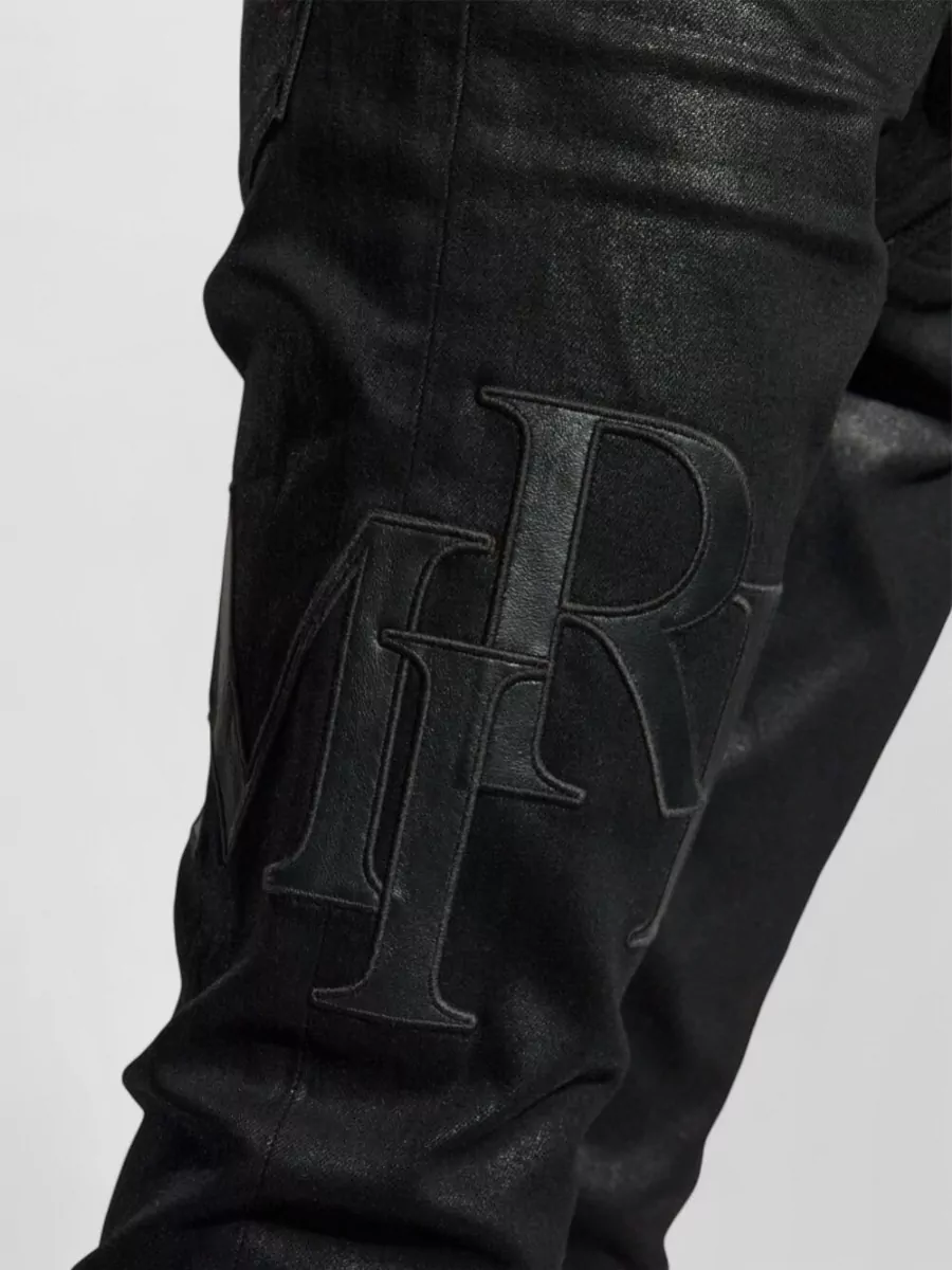 Amiri Silk Nylon Straight Cut Trousers Five Pockets