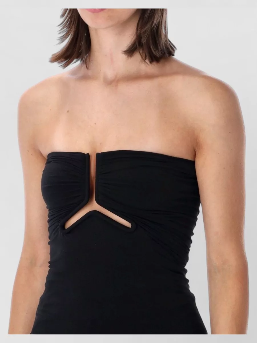Rick Owens Strapless Draped Bustier Top