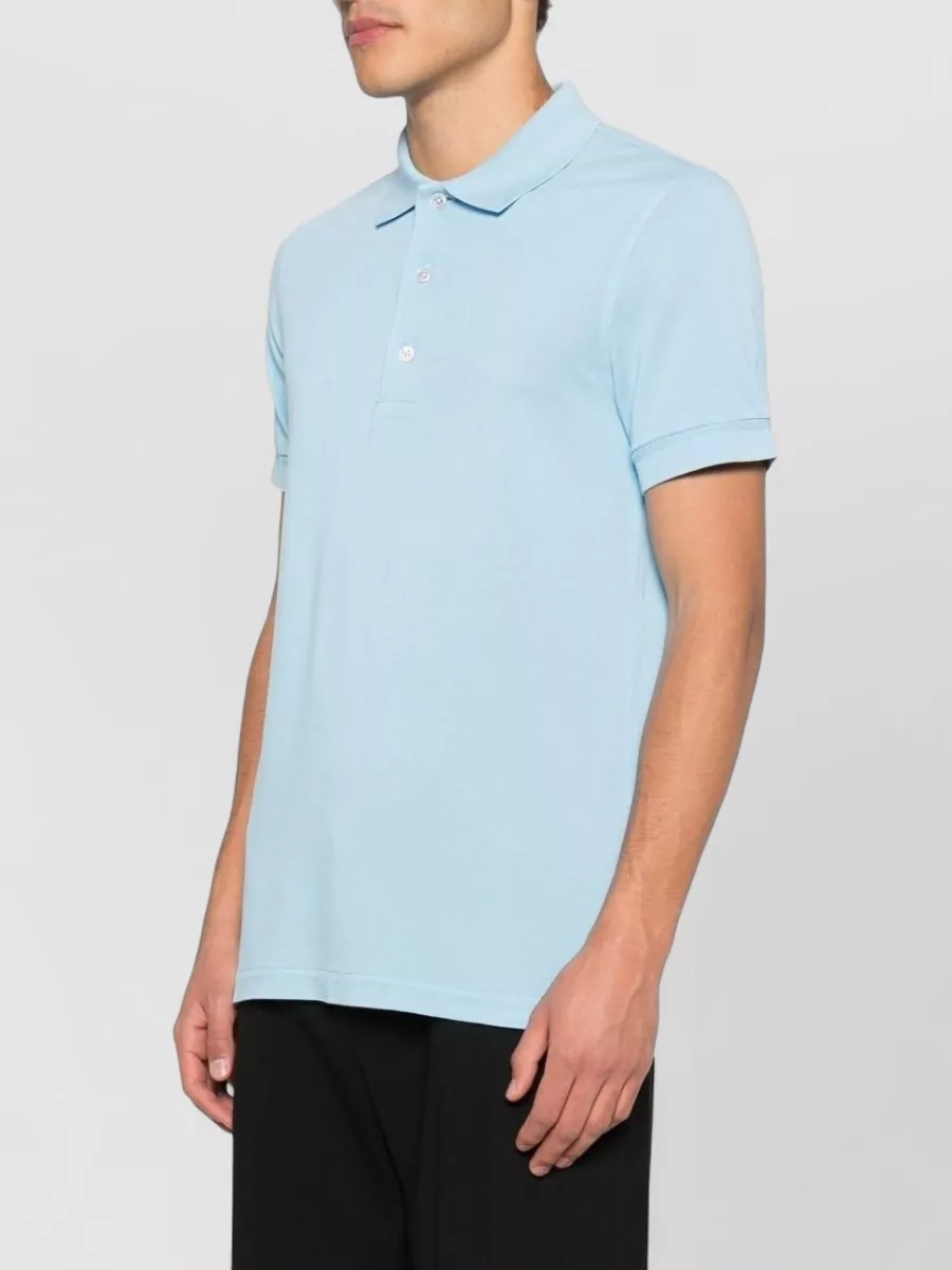 Tom Ford Cotton Blend Polo Shirt Short Sleeve