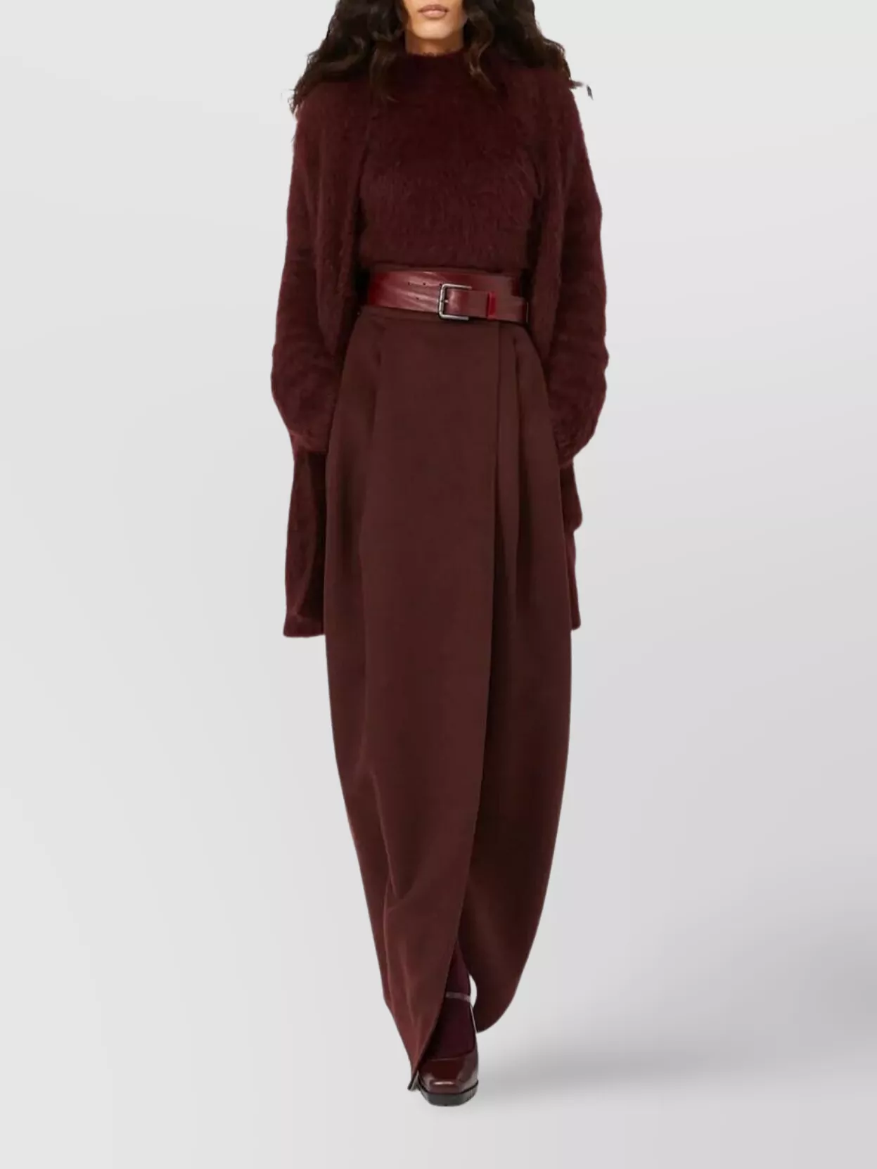 Max Mara High Waist Pleated Long Skirt