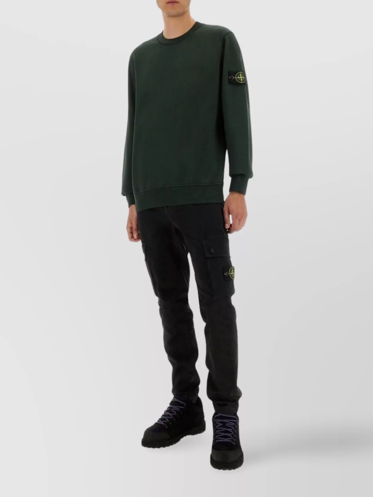 Stone Island Crew Neck Sweater Ribbed Cuffs