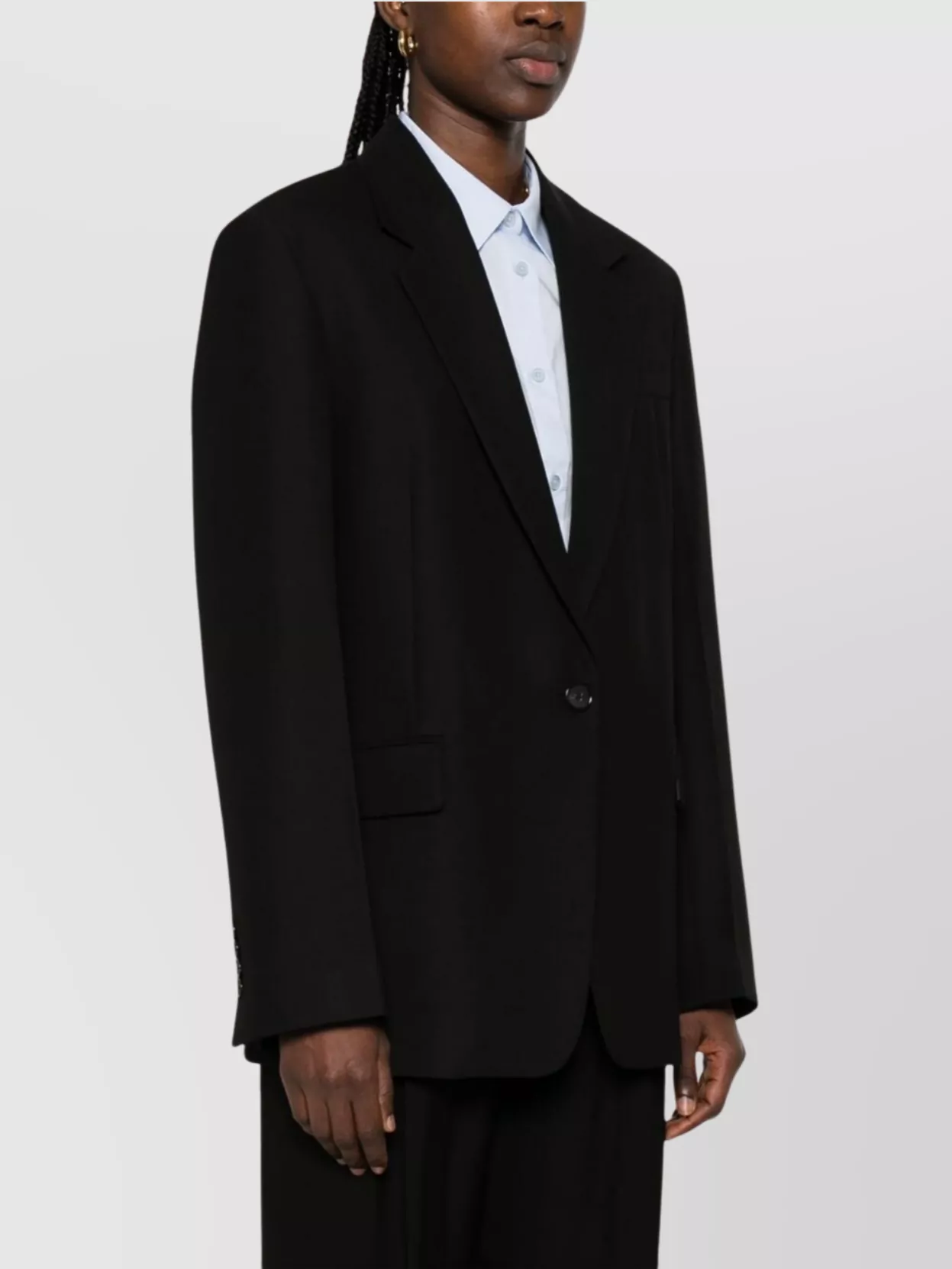 Totême Single-breasted Wool Blazer Featuring Vent In Black