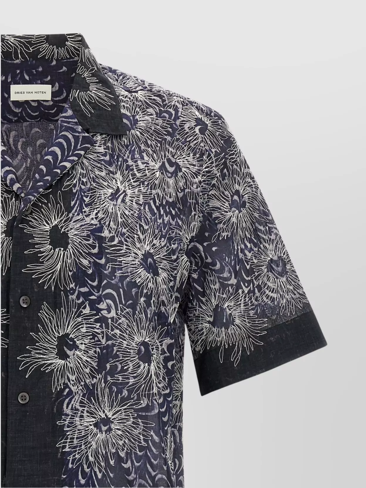 Dries Van Noten 'Floral Print Lightweight Short Sleeve Shirt'