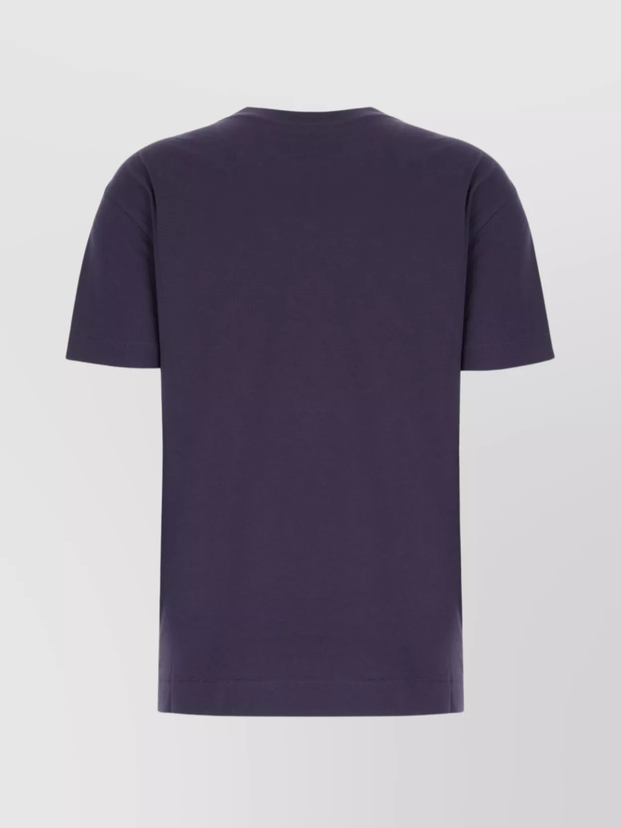 Brunello Cucinelli Crew Neck Cotton T-shirt With Chest Pocket In Purple
