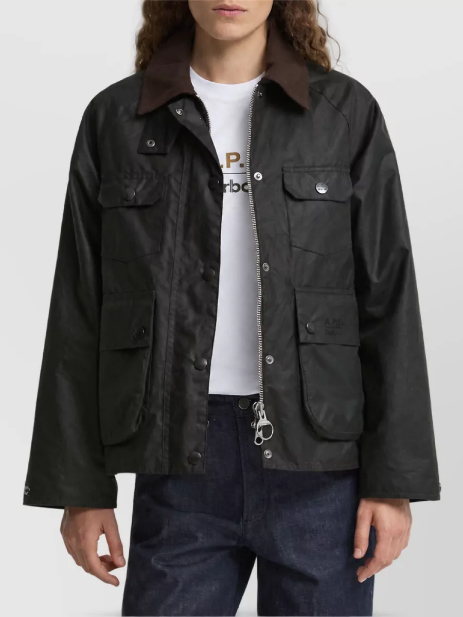 Barbour Waxed Cotton Single-Breasted Coat