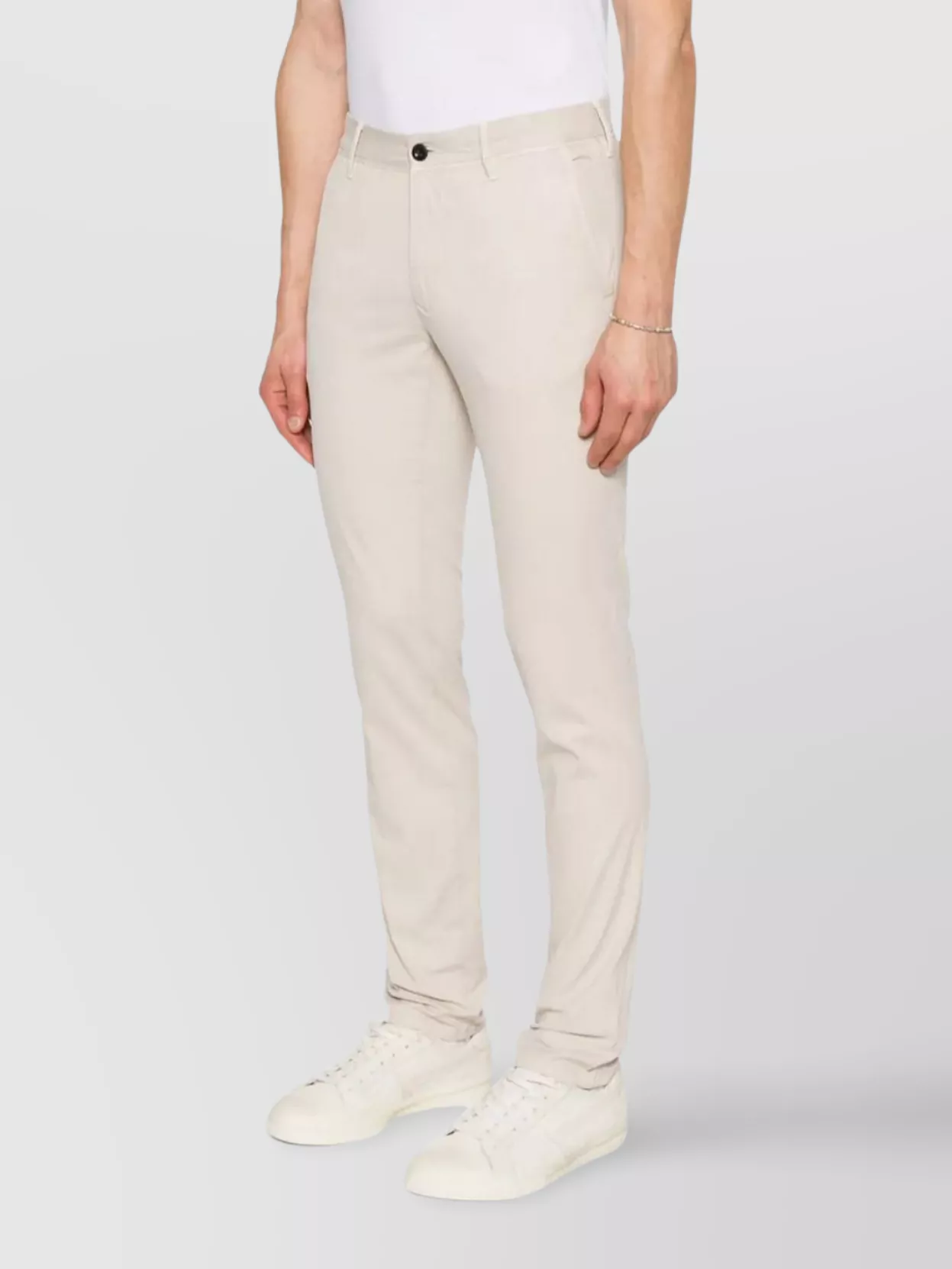 Incotex Tapered Trousers With Belt Loops And Double Welt Pockets In Neutral