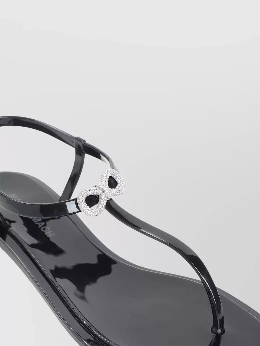 Mach & Mach Crystal-Embellished Rubber Thong Sandals