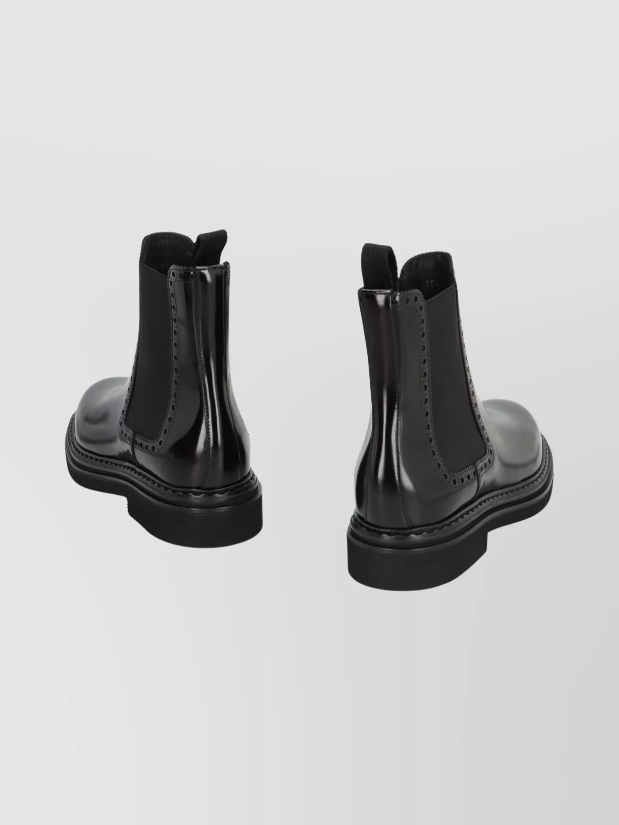 Dolce & Gabbana Brogue Chelsea Boots Featuring Round Toeline In Black