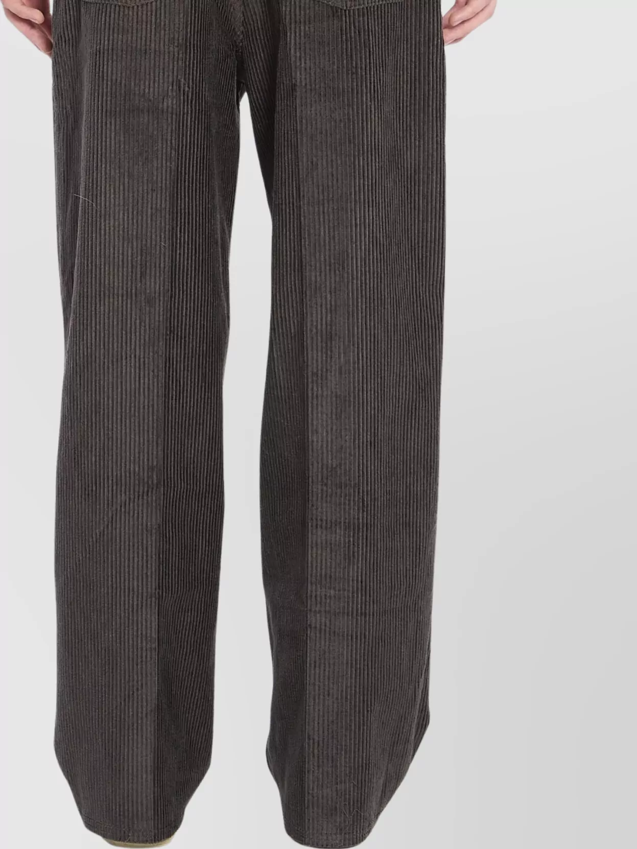 Ami Paris Ribbed Texture Cotton Velvet Trousers