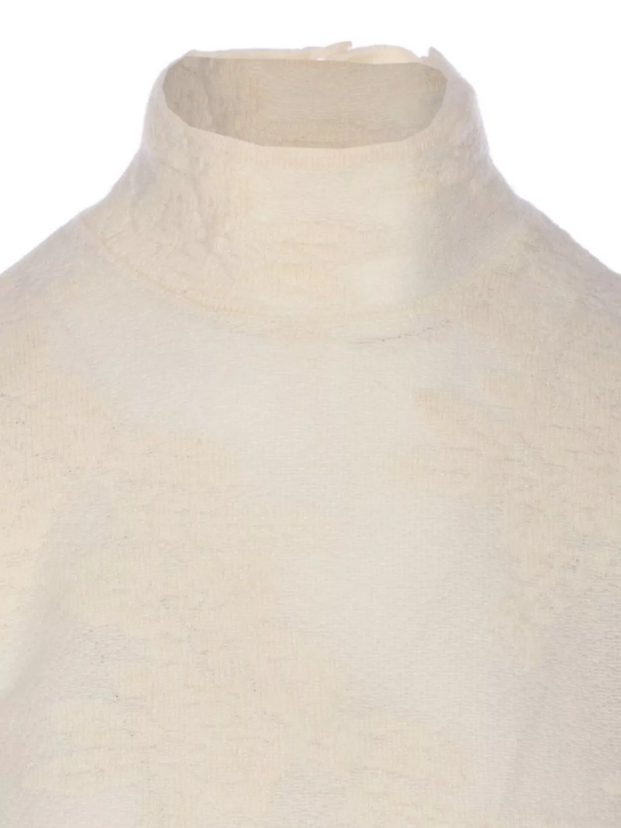 Ganni High Neck Long Sleeve Sheer Flower Knit