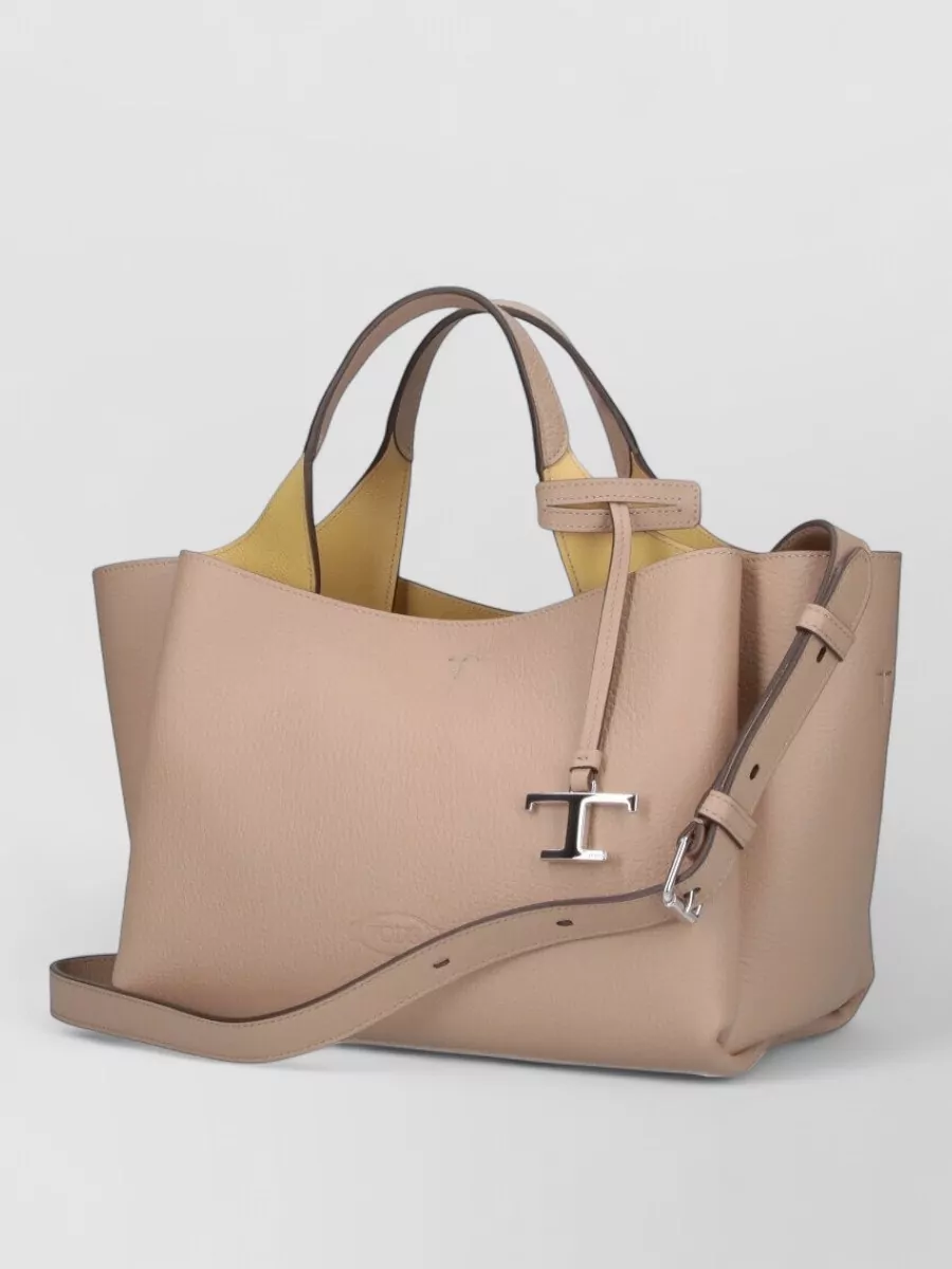 Tod's Tote Bag Hand Design Detachable Strap Handles