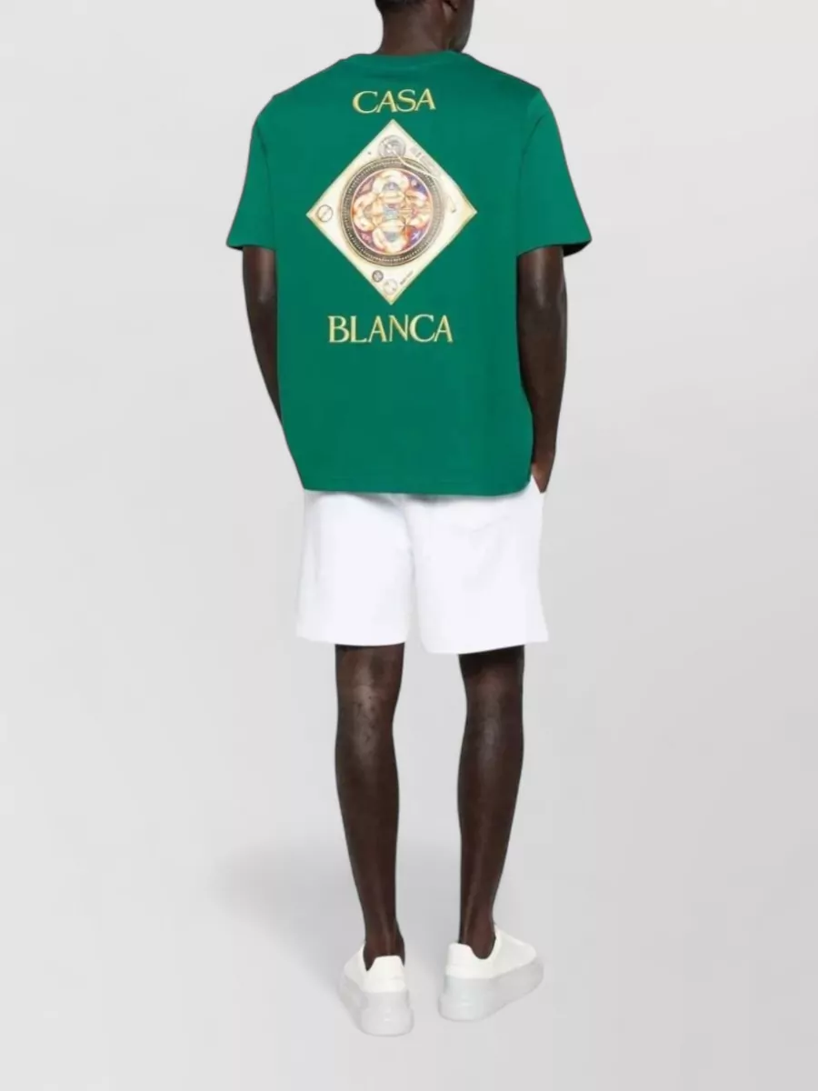 Casablanca Printed Cotton Crewneck Short-Sleeve T-Shirt
