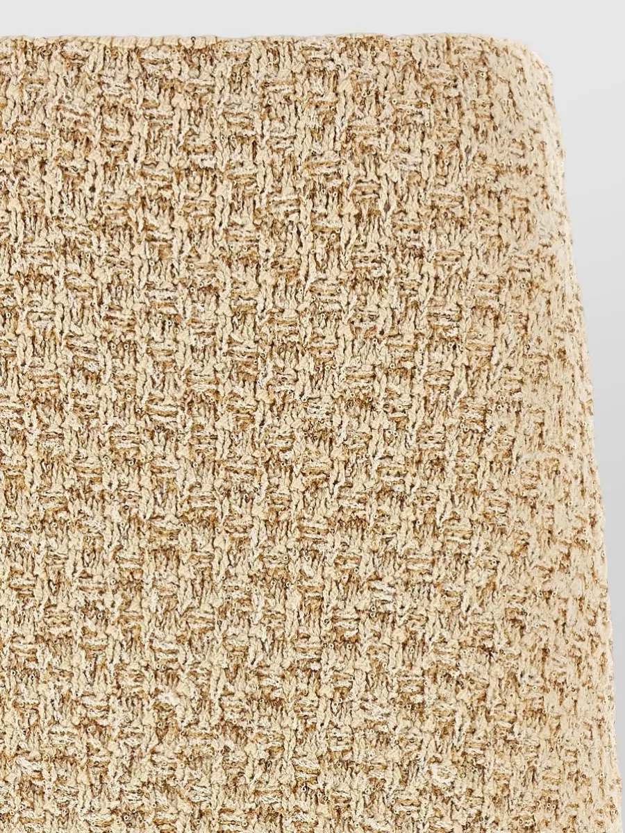 Fabiana Filippi Denim Look Tweed Skirt High Waist