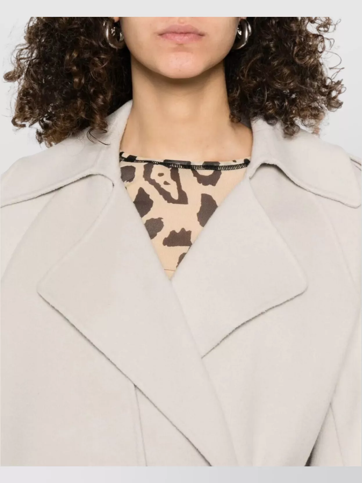 Sportmax Belted Long Coat Epaulettes