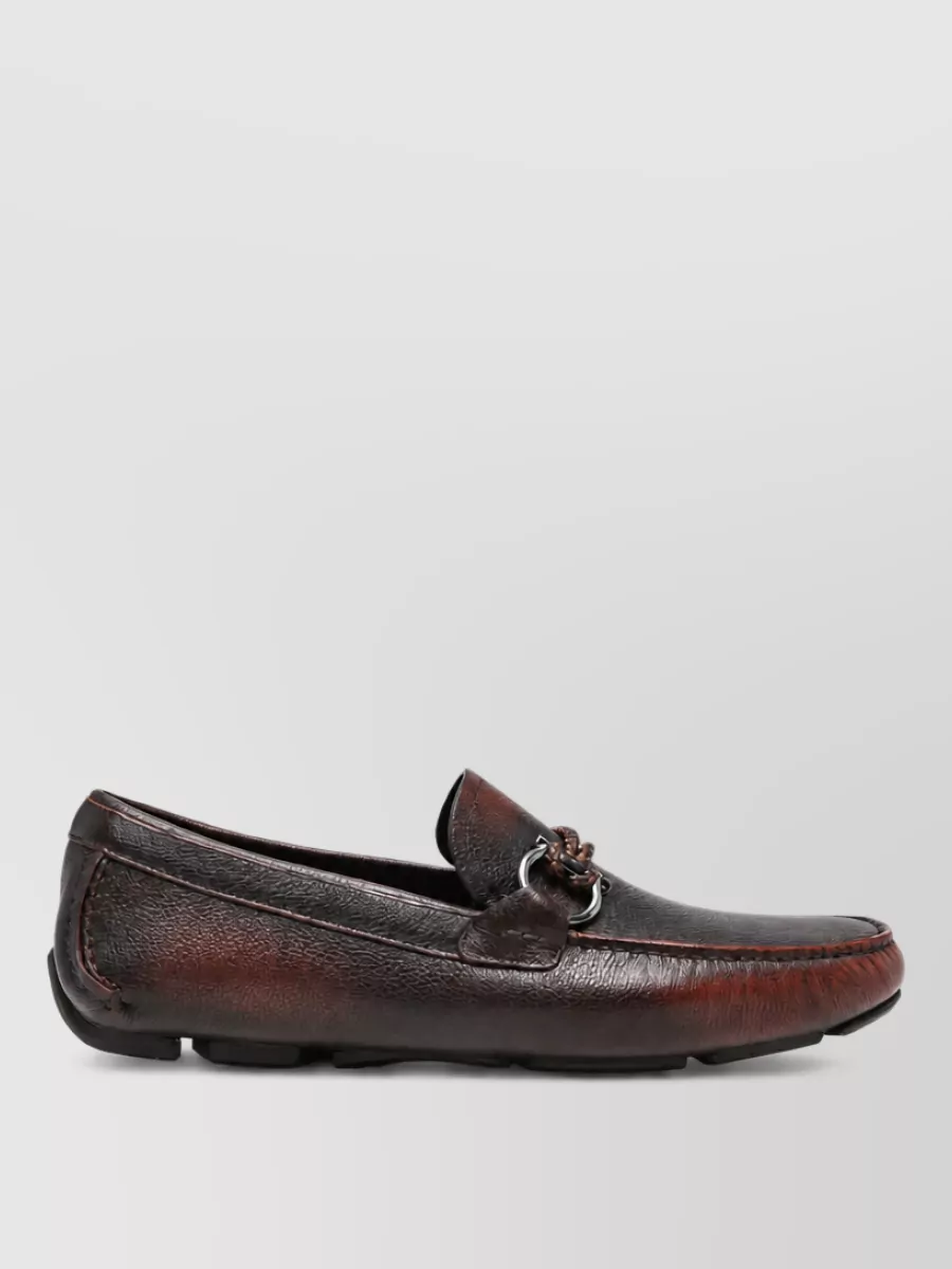 Ferragamo Leather Driver Loafers