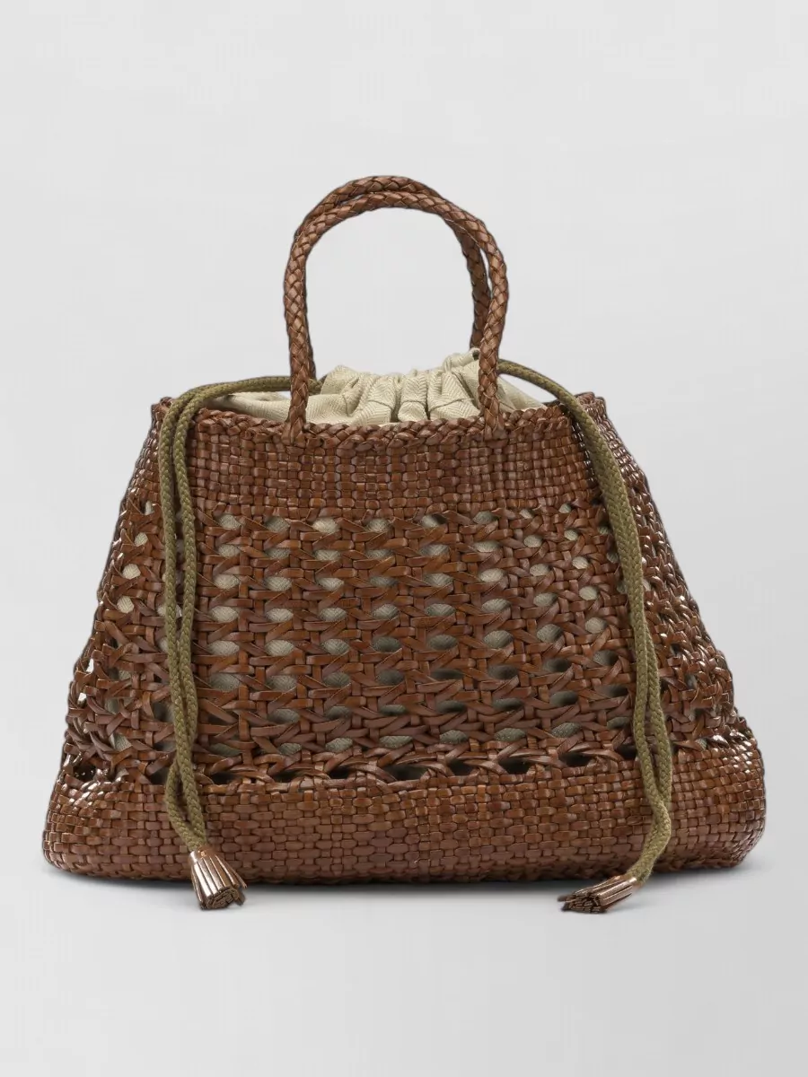 Dragon Diffusion medium leather woven tote bag