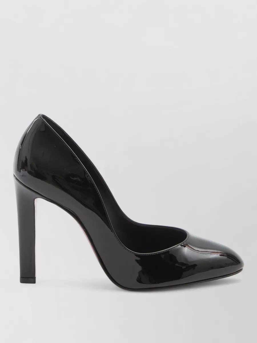 Christian Louboutin Sculptural Patent Leather Almond Toe Pumps