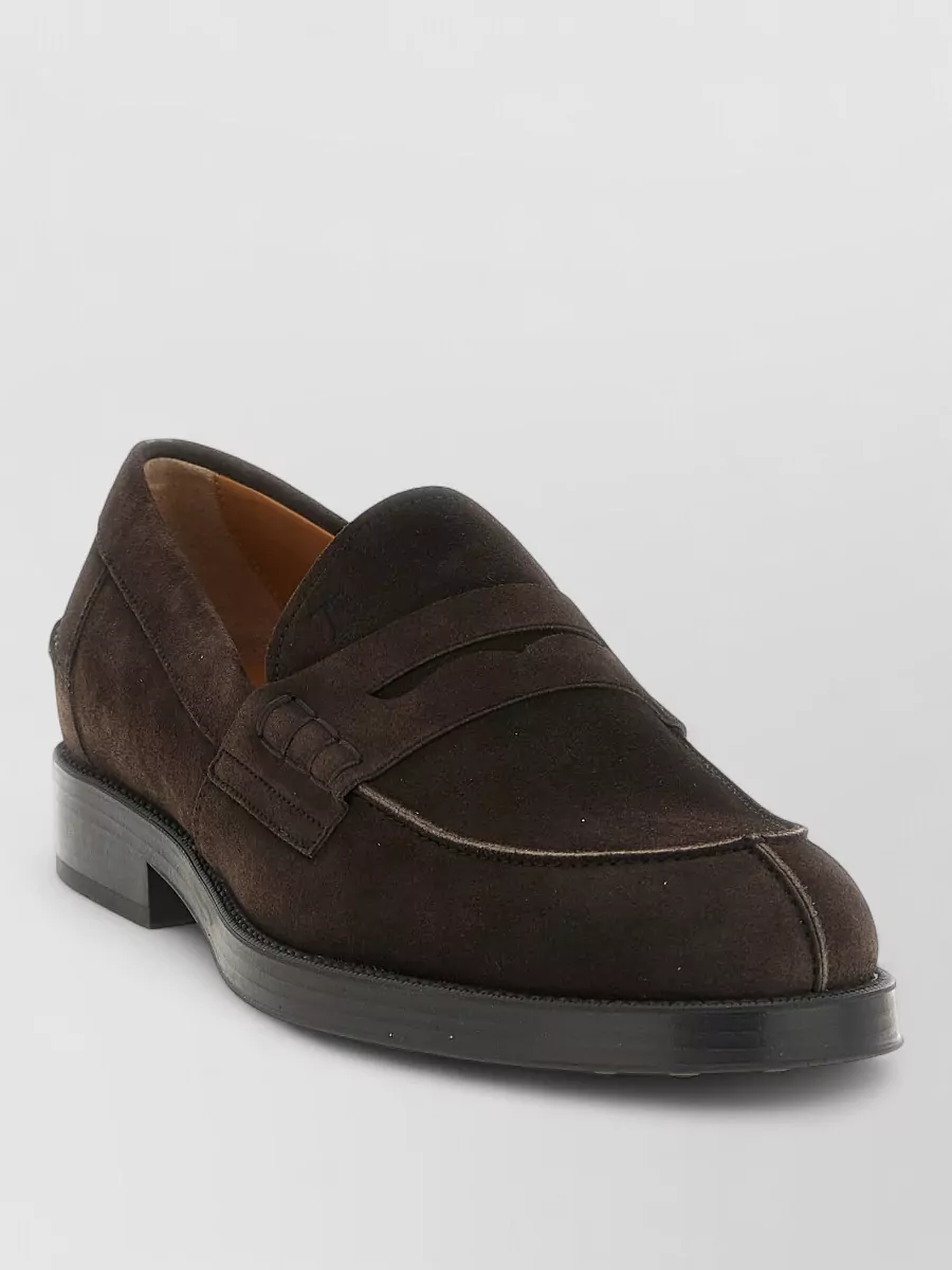 Tod's Suede Penny Loafers