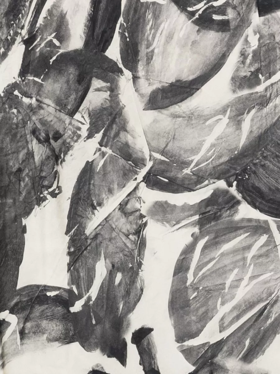 Alysi Lightweight Scarf Abstract Pattern Monochrome Design