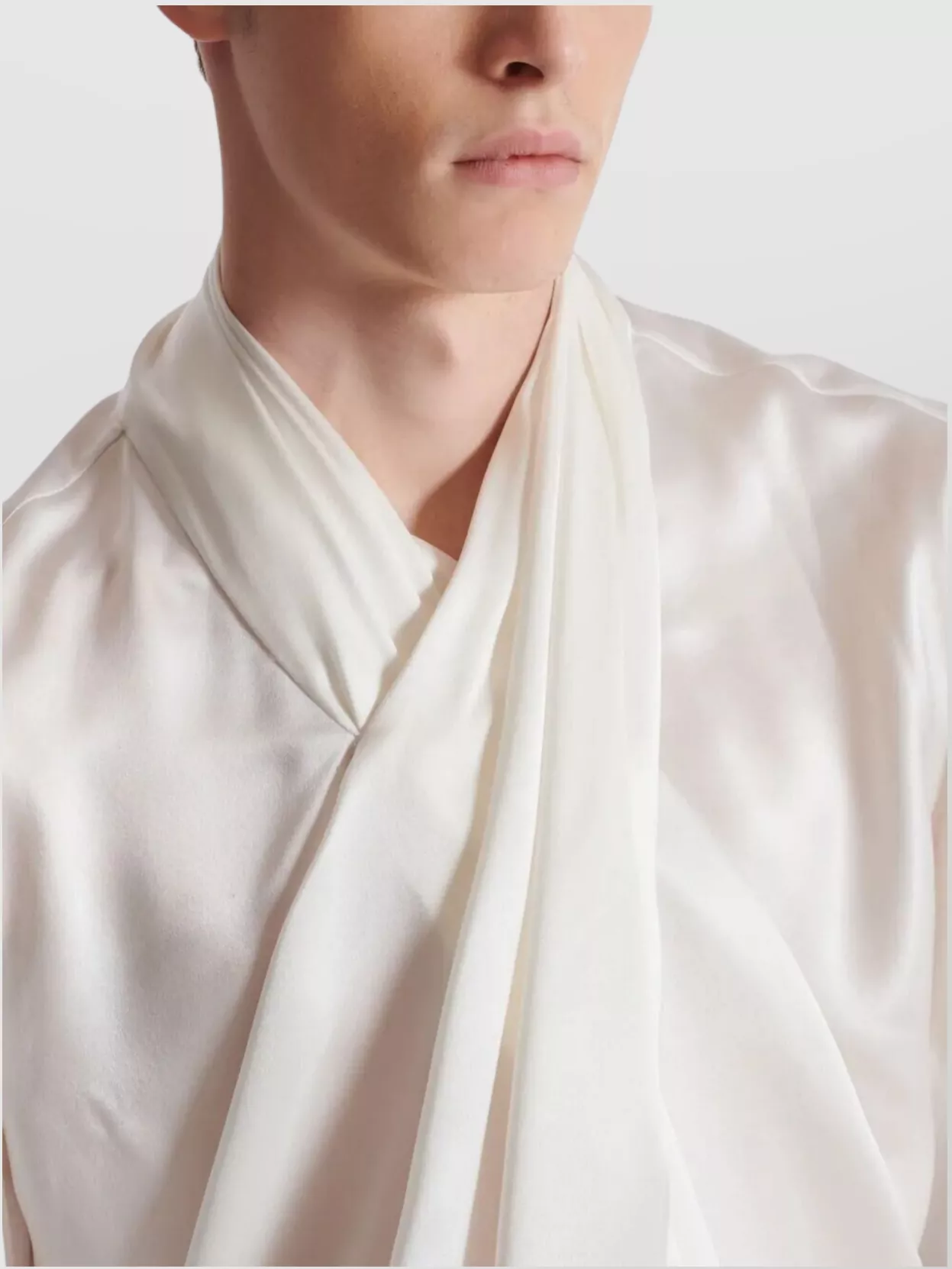 Balmain Silk Shirt Fluide Croisé