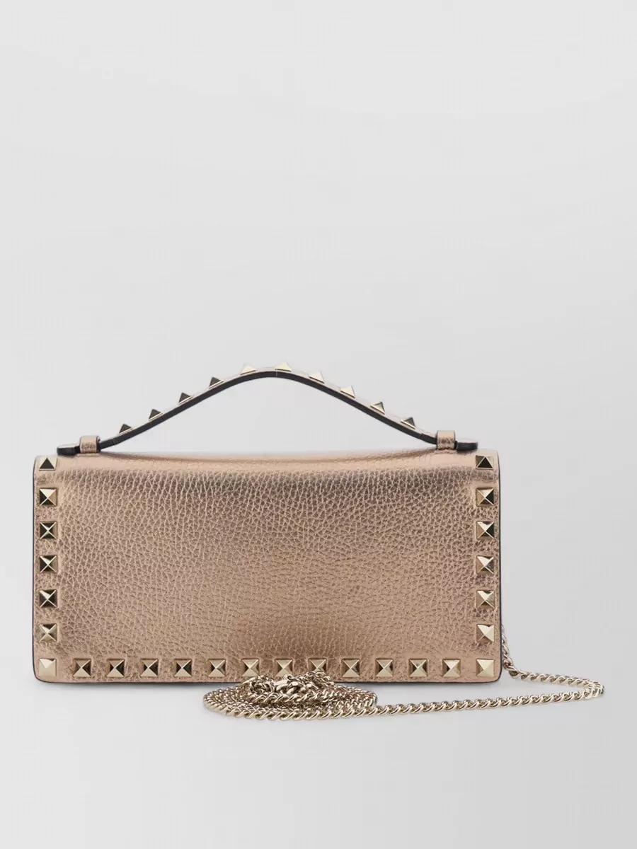 Valentino Garavani Rockstud Spike Leather Clutch Bag