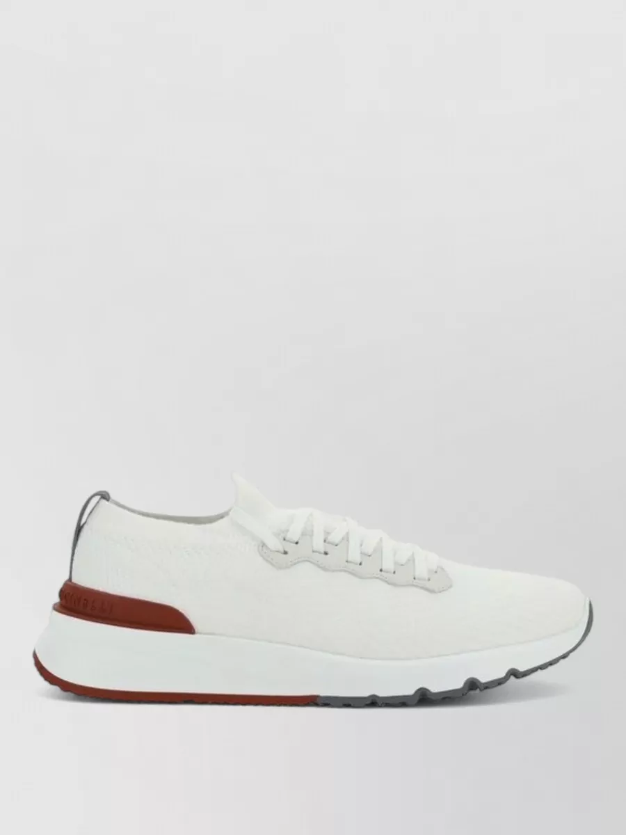 Brunello Cucinelli Knit Low-Top Sneakers