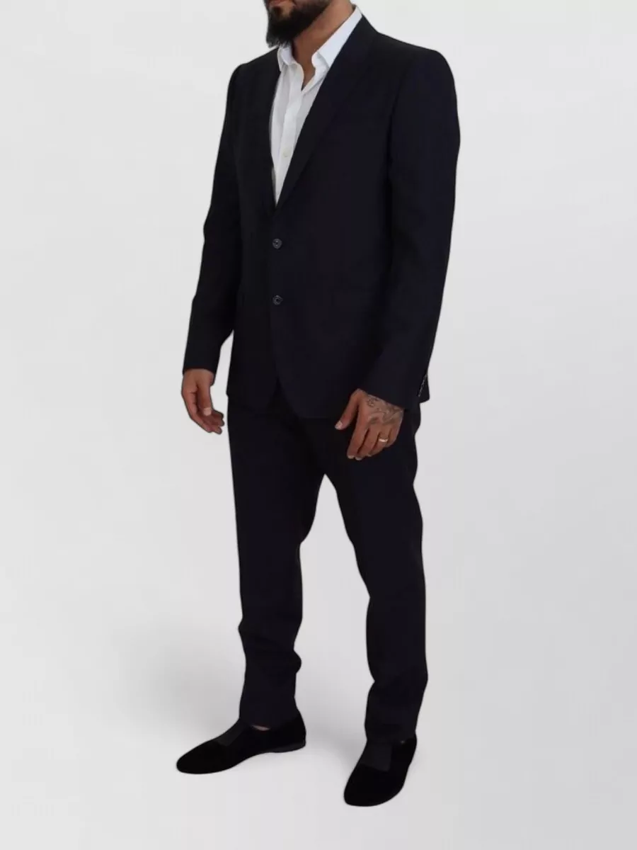 Dolce&Gabbana Wool Silk Single Breasted Two Piece Suit