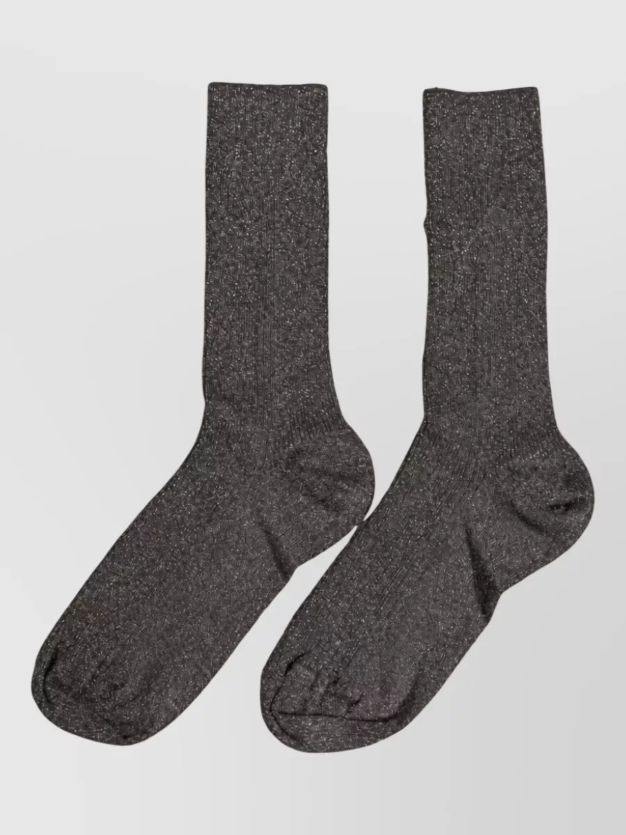 Dolce&Gabbana Viscose Logo Mid Calf Socks