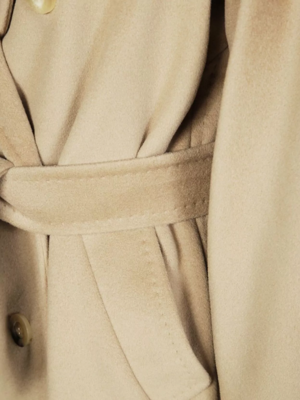 Max Mara Double-Breasted Belted Coat Notched Lapels