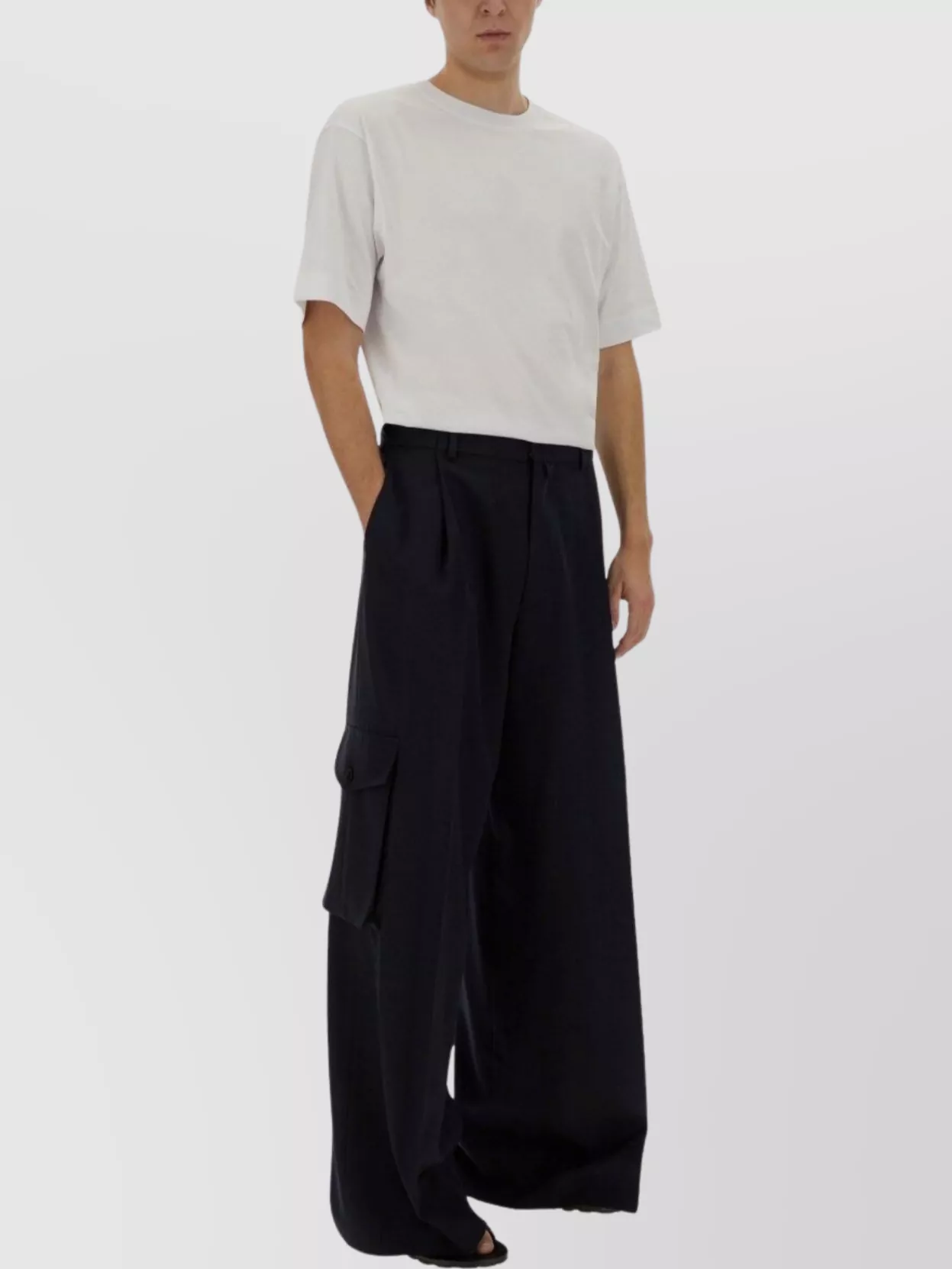 Dries Van Noten Utility Wide-Leg Trousers Featuring Pockets