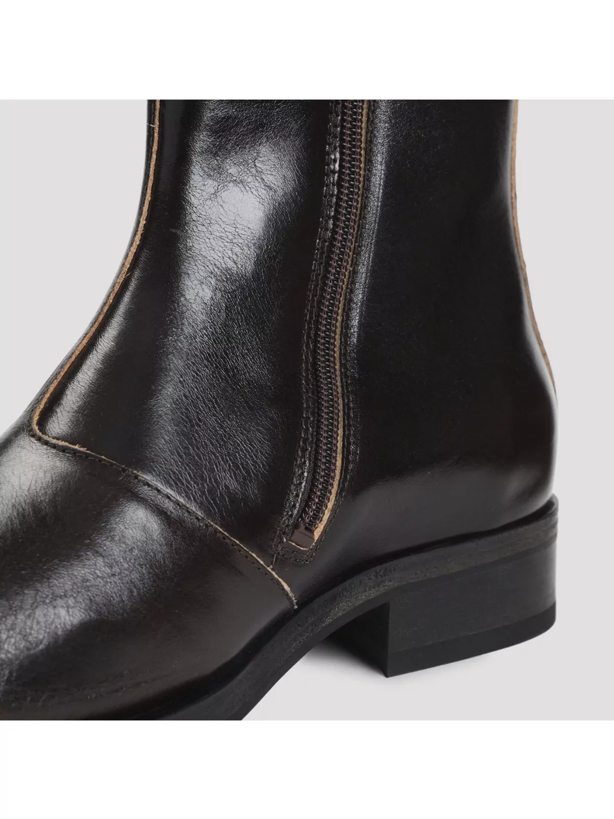 Our Legacy Block Heel Round Toe Smooth Finish Boots