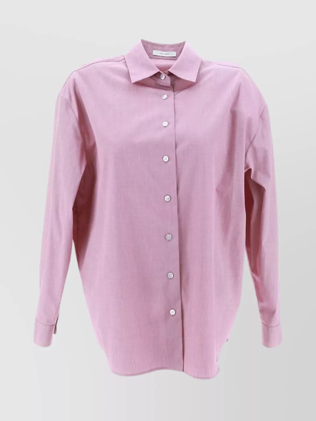 The Row Collared Neck Long Sleeves Plain Shirt In Pink