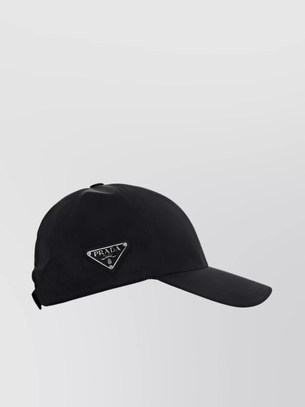 Prada Nylon Baseball Hat With Curved Brim And Embroidered Logo