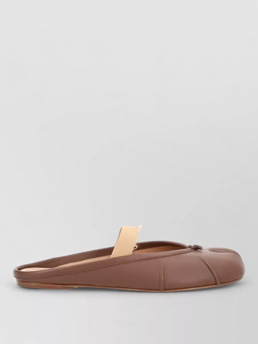 Maison Margiela Split Toe Flat Sole Leather Mules