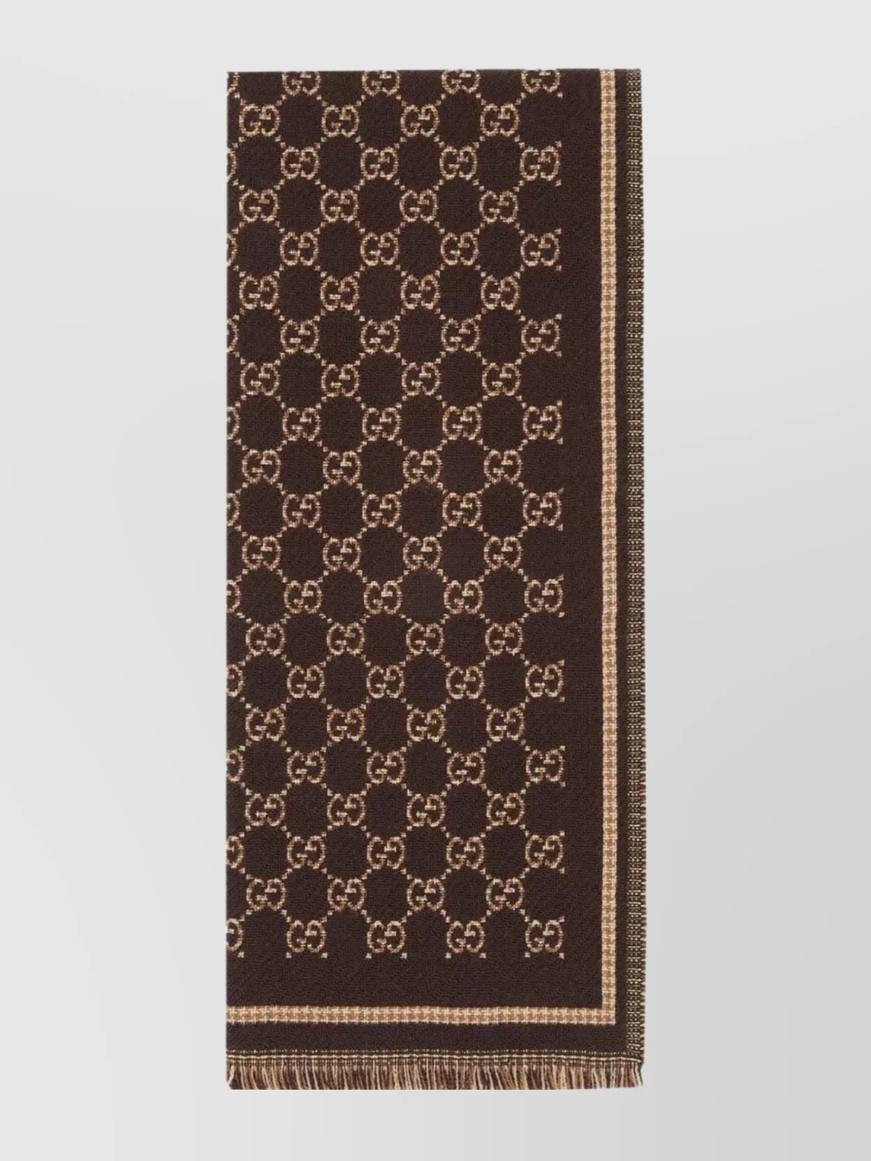 Gucci jacquard wool scarf