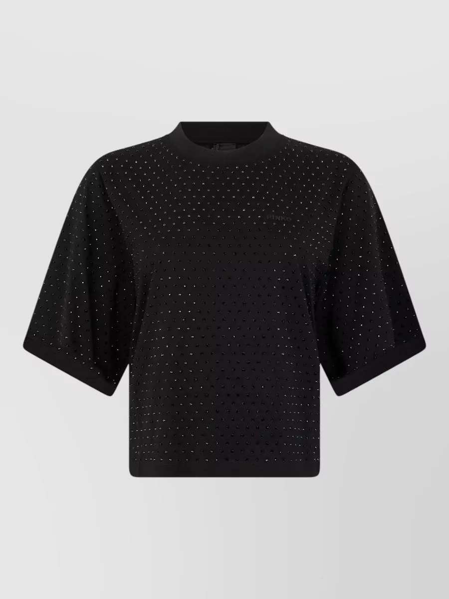 Pinko Cotton rhinestone short-sleeve t-shirt