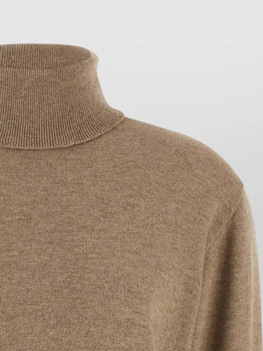 Brunello Cucinelli Cashmere Mélange High-Neck Long-Sleeve Sweater